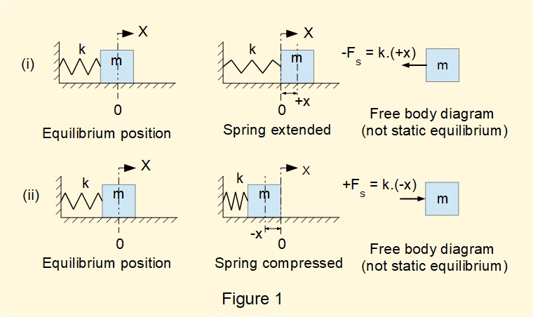 free vibrating spring and mass system